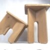 tabouret bas bois naturel massif design arrondi artisan local m-obois local meuse lorraine
