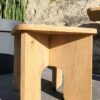 tabouret bas bois naturel massif design arrondi artisan local m-obois local meuse lorraine