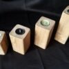 bougeoir bois naturel massif brut design chauffe plat chêne bois de couleur arrondi artisan local m-obois local meuse lorraine