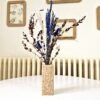 vase bois naturel massif brut design fleur séchée chêne bois blanc arrondi artisan local m-obois local meuse lorraine
